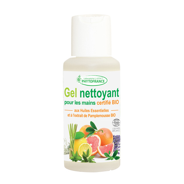 Gel nettoyant pour les mains certifié Bio